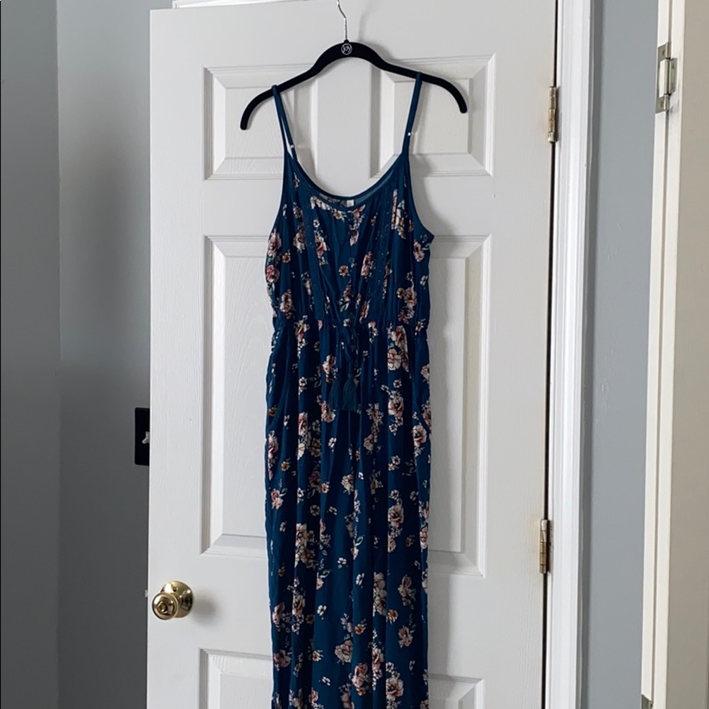 Blue Floral Jumpsuit